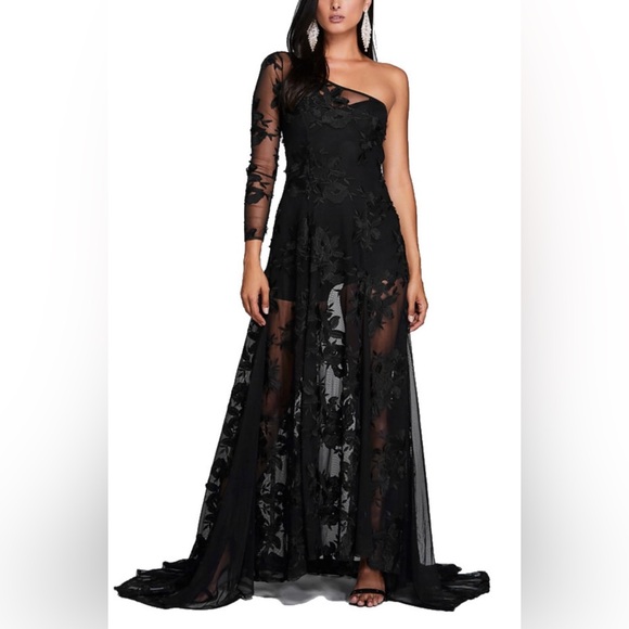 Dresses & Skirts - Women’s MARCIANO Los Angeles Elegant Black Lace Embroidered Flowers Whimsigoth S